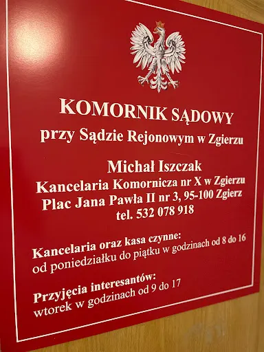 Komornik Sądowy przy Sądzie Rejonowym w Zgierzu Michał Iszczak